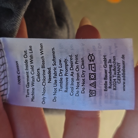 Eddie Bauer Gray Heather V-neck Long Sleeve T-shirt Medium M - Picture 8 of 9